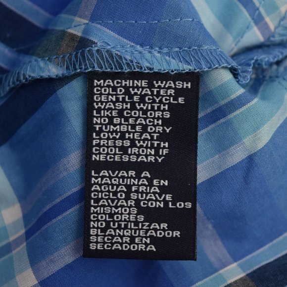 Jones New York Signature Woman 1X Blouse Blue Plaid Belted - Picture 6 of 8